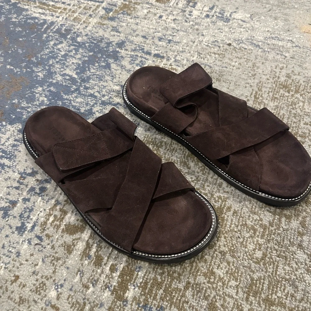Todd Snyder Dark Brown Suede Sandals